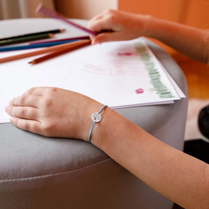 Bratara personaj - Elsa - banut de 12 mm - Argint 925 - cristal Swarovski - snur reglabil picture - 2