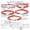 Bratara personalizata - Banut 10 mm - Inger pazitor decupat cu aripi laterale - Argint 925 placat cu Aur Galben 18K - Snur reglabil