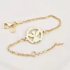 Brățară personalizată cu disc si înger decupat, nume personalizat și Diamant natural – Argint 925 placat cu Aur Galben 18K - Cu lantisor fata/baiat