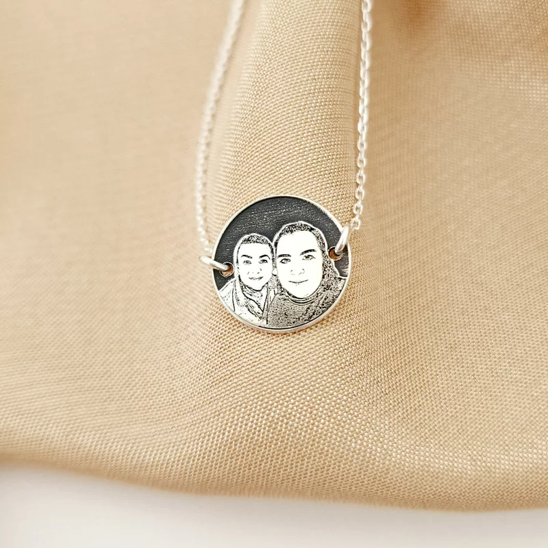 Bratara personalizata cu poza - Mereu aproape - Model fotogravura relief - Argint 925 picture - 3