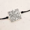 Bratara personalizata cu QR code - Argint 925 si snur reglabil
