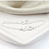 Brățară personalizata cu simbolul infinitului,dinozaur și nume – Diamant natural - Argint 925 Rodiat - Cu lantisor fata/baiat