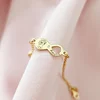 Brățară personalizata cu simbolul infinitului, unicorn și nume – Diamant natural - Argint 925 placat cu Aur Galben 18K  Cu lantisor fata/baiat