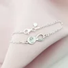 Brățară personalizata cu simbolul infinitului, unicorn și nume – Diamant natural - Argint 925 Rodiat  Cu lantisor fata/baiat