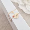 Bratara personalizata - Educatoare/Invatatoare - Inima decorata cu email - Argint 925  placat cu Aur Galben 18K - cu lantisor