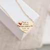 Bratara personalizata - Educatoare/Invatatoare - Inima decorata cu email - Argint 925  placat cu Aur Galben 18K - cu lantisor