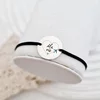 Bratara personalizata - Simbol calatorie - Banut de 15 mm decorat cu email - Argint 925 - snur reglabil