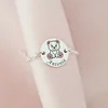 Bratara personalizata - Ursulet cu email roz - 12 mm - Argint 925 - Cu lantisor fata/baiat