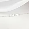 Bratara placuta - Forma soricel gravat cu nume personalizat - Argint 925 - Cu lantisor fata/baiat