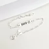 Bratara placuta si minge de fotbal - nume personalizat - Argint 925 - Cu lantisor fata/baiat
