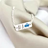 Bratara placuta simbol masinuta - initiale personalizate - Argint 925 - Cu lantisor fata/baiat