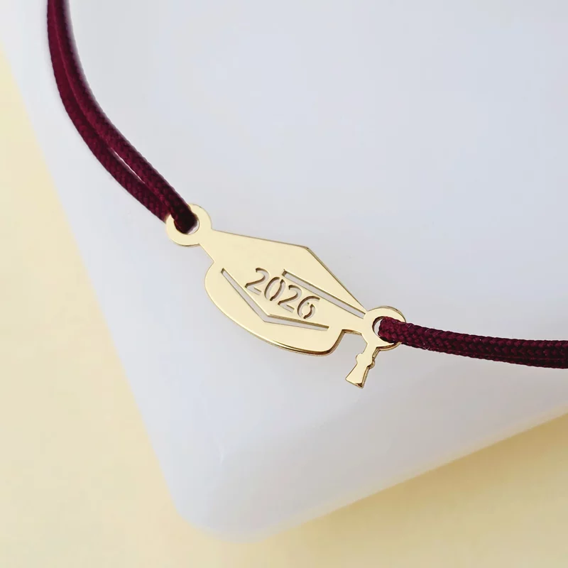 Bratara Toca cu an personalizat - Argint 925 placat cu Aur Glaben 18K - snur reglabil picture - 4