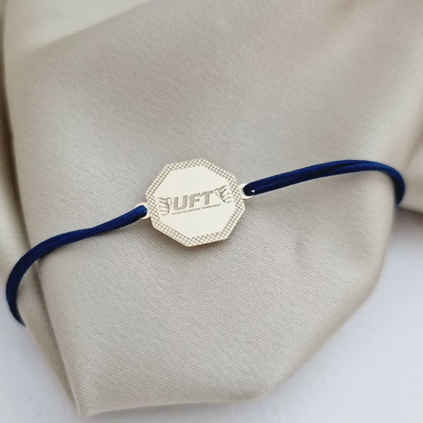 Bratara UFT - Ultimate Fighting Tournament - Aur Galben 14K - Snur reglabil