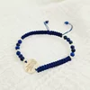 Bratara Vitalitate - Dreamcatcher - Banut si bilute 2.5 mm din Aur 14K - Pietre semipretioase Lapis Lazuli fatetat - Snur albastru impletit
