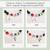 Bratara Vitalitate - Elementele Naturii - Charm si bilute 2.5 mm din Argint 925 - Pietre semipretioase Spinel combinat cu Coral, Ametist, Lapis si Agat - Inchizatoare carabina cu prelungire