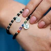 Bratara Vitalitate - Elementele Naturii - Charm si bilute 2.5 mm din Argint 925 - Pietre semipretioase Spinel combinat cu Coral, Ametist, Lapis si Agat - Inchizatoare carabina cu prelungire