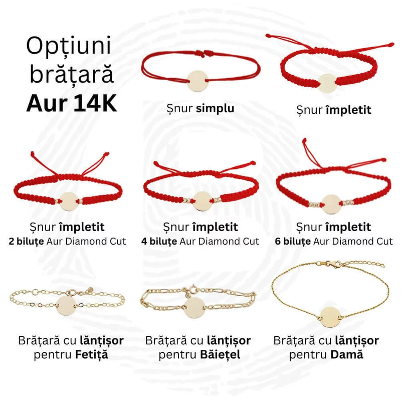 Bratara Zbor de Fluturi - Personalizare cu initiala si Biluta - Aur 14K picture - 7