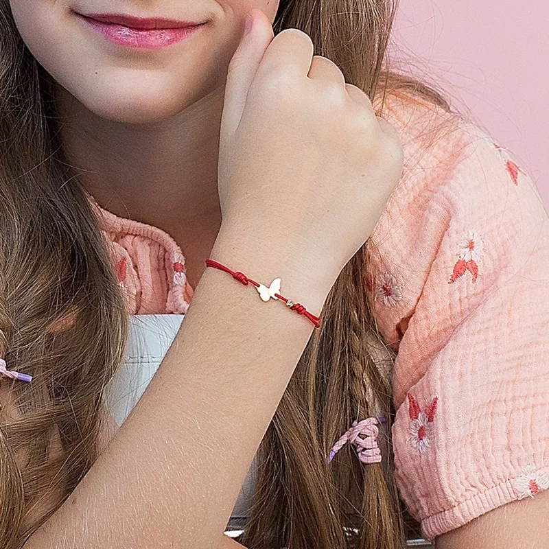 Bratara Zbor de Fluturi - Personalizare cu initiala si Biluta - Aur 14K picture - 4