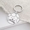Breloc personalizat - Fotbal - Argint 925 - inel inoxidabil