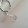 Breloc personalizat - Racheta de tenis - Argint 925 - Inel otel inoxidabil