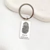 Breloc placuta gravata cu amprenta si mesaj- Argint 925