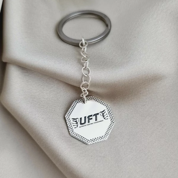 Breloc UFT - Ultimate Fighting Tournament - Argint 925 -  Inel otel inoxidabil