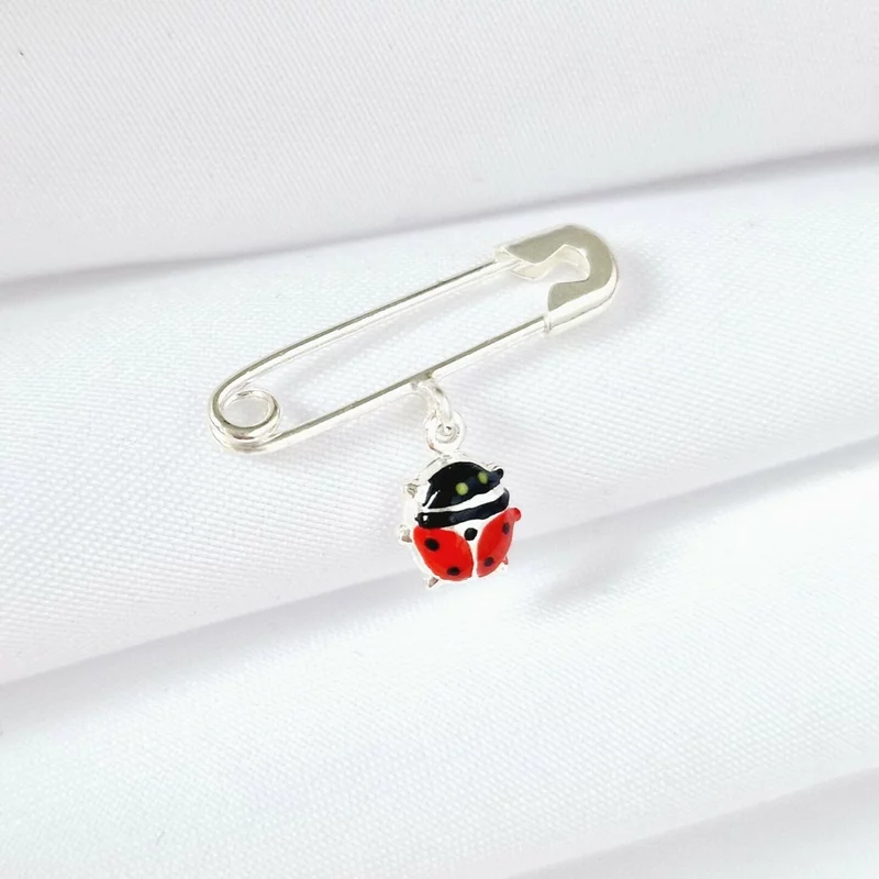 Brosa Ac de siguranta - Charm Buburuza – Argint 925 picture - 4