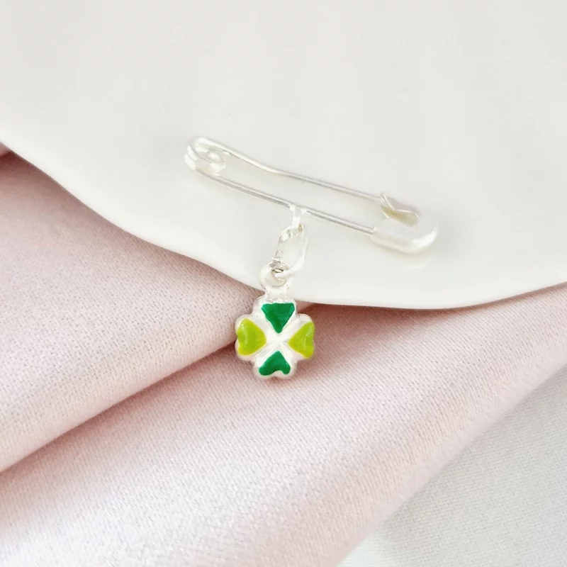 Brosa Ac de siguranta - Charm Trifoi – Argint 925 picture - 3