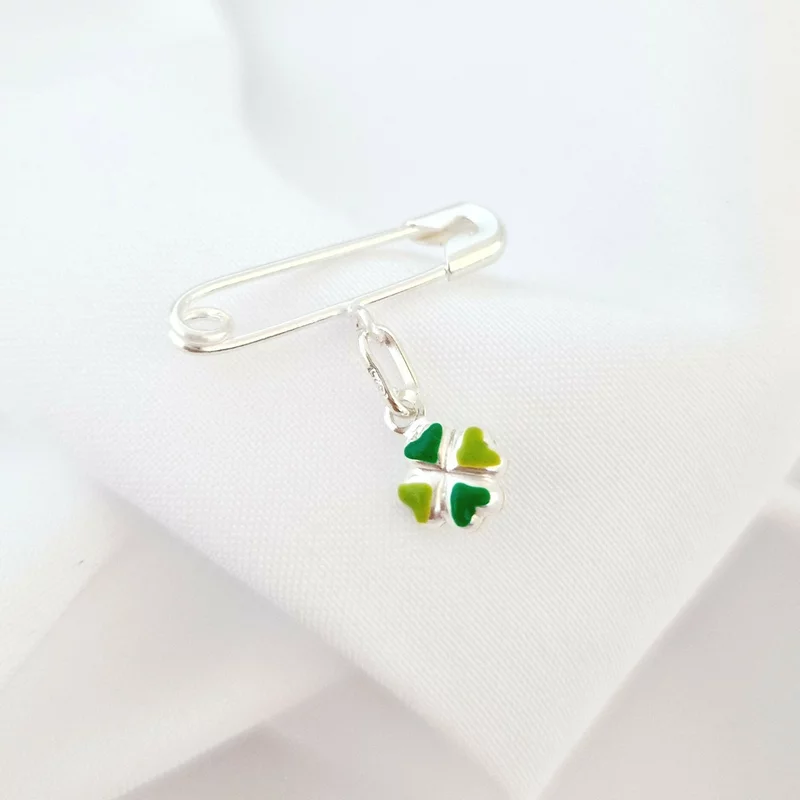 Brosa Ac de siguranta - Charm Trifoi – Argint 925 picture - 4