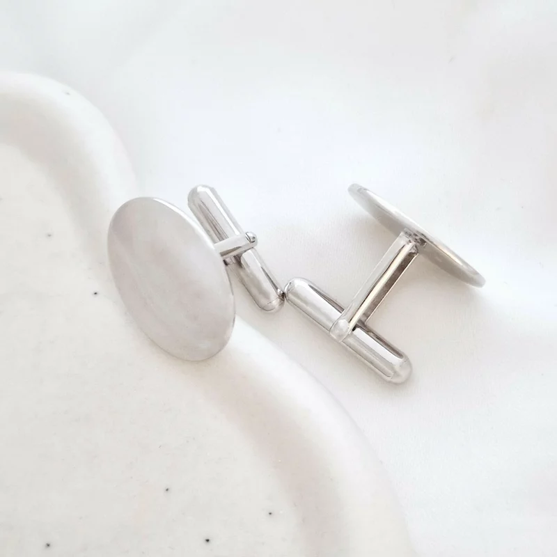 Butoni camasa personalizati - Model oval 20 mm - Argint 925 picture - 3