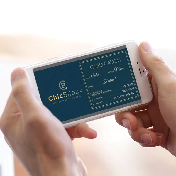 Card Cadou - Chic Bijoux - Voucher online pentru achizitii de bijuterii personalizate