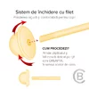 Cercei copii/bebe - Model fluture - Aur Galben 9K - Inchizatoare sigura si confortabila cu filet