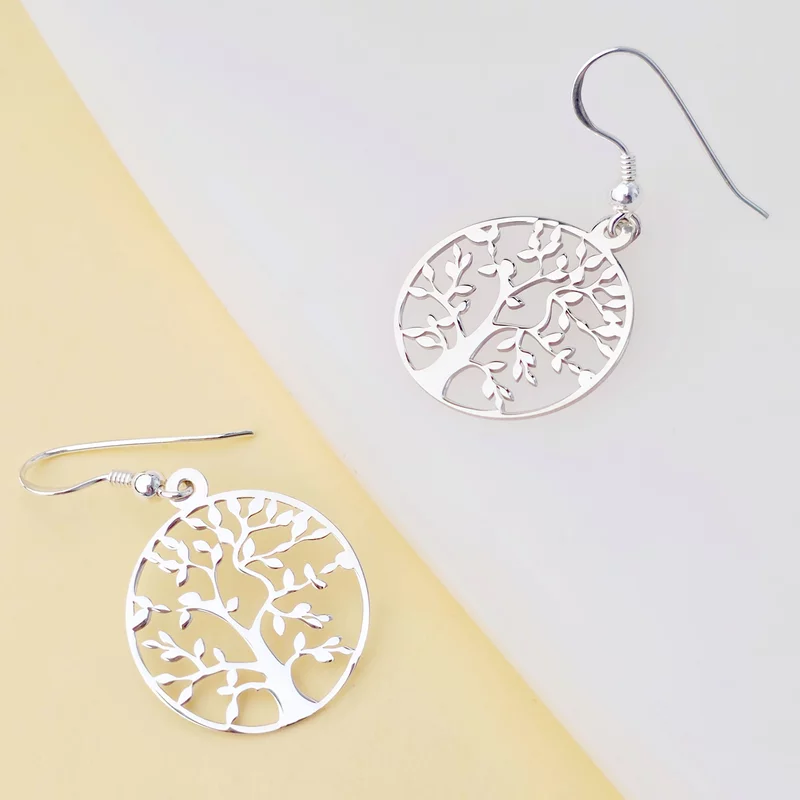 Cercei cu tortita - Copacul vietii - Argint 925 picture - 5