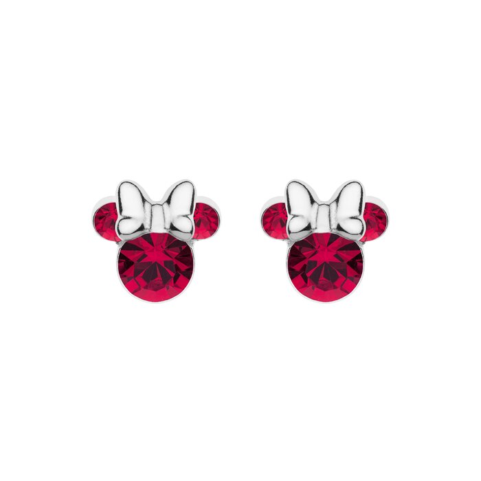 Cercei Disney Birthday Minnie Mouse luna Iulie - Argint 925 si Cristal