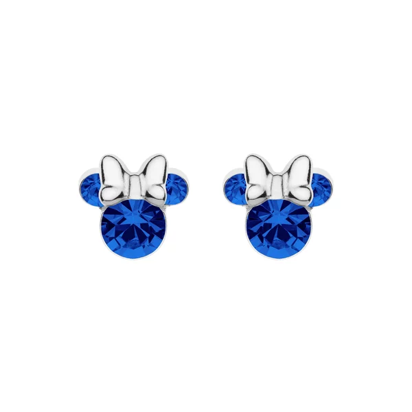 Cercei Disney Birthday Minnie Mouse luna Septembrie  - Argint 925 si Cristal