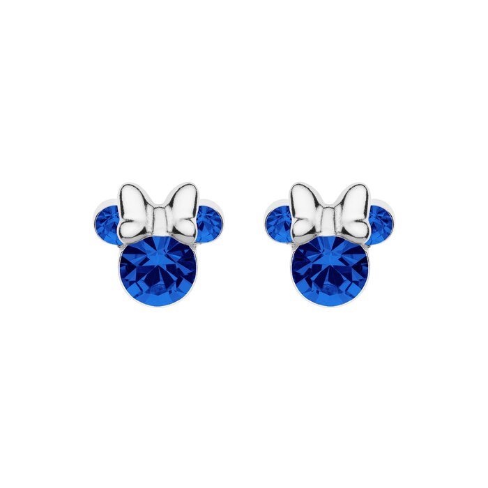 Cercei Disney Birthday Minnie Mouse luna Septembrie - Argint 925 si Cristal