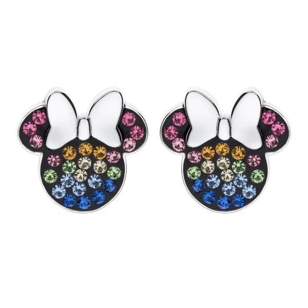 Cercei Disney Minnie Mouse - Argint 925 si Cubic Zirconia colorate