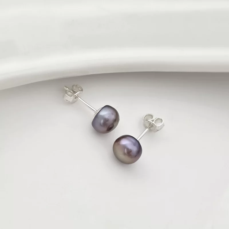 Cercei Perlati – Picaturi Mov de Visare - Argint 925 picture - 2