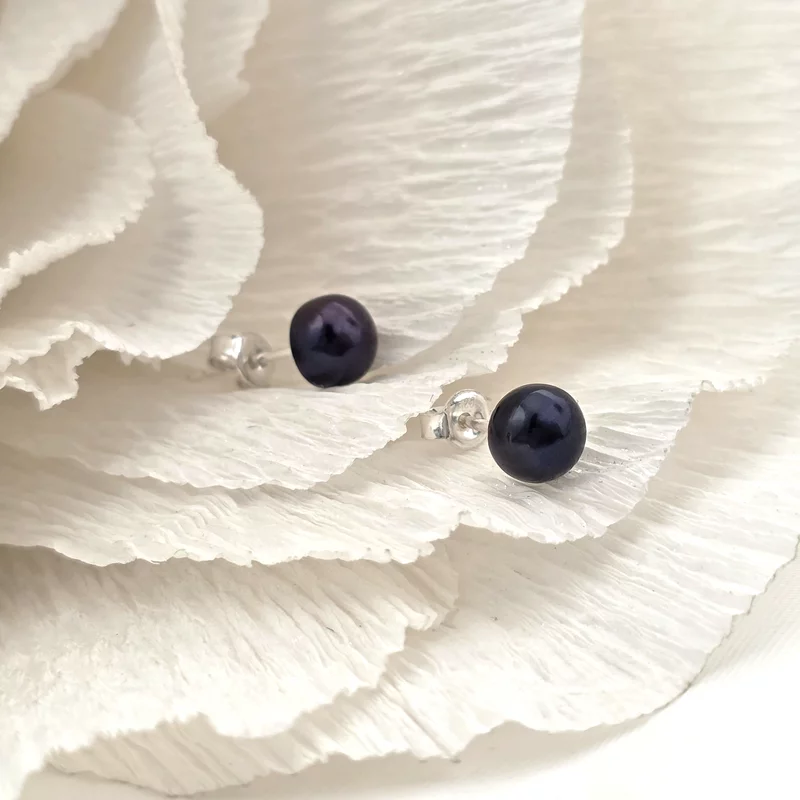 Cercei Perlati – Picaturi Negre de Mister - Argint 925 picture - 3