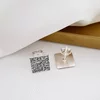Cercei personalizati cu QR code - Argint 925, surub