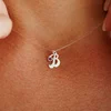 Choker cu initiala si cristal Swarovski - Argint 925 - Lant silicon
