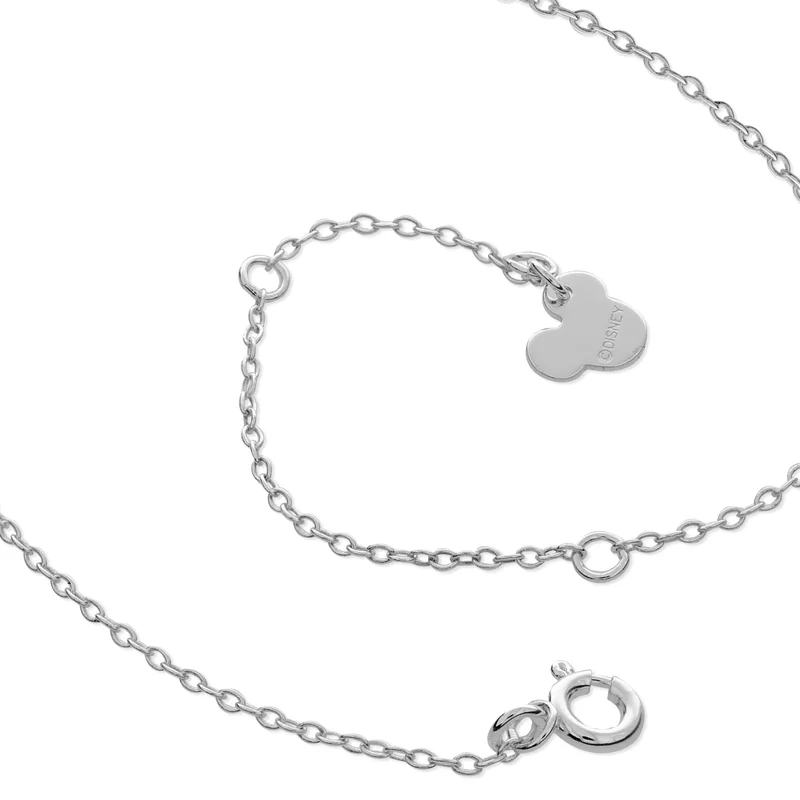 Colier Disney cu Initiala Numelui E si simbol Mickey Mouse - Argint 925 cu Zirconia Colorate picture - 3