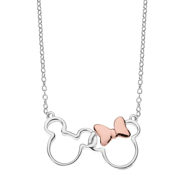 Colier Disney cuplu Minnie si Mickey Mouse - Argint 925