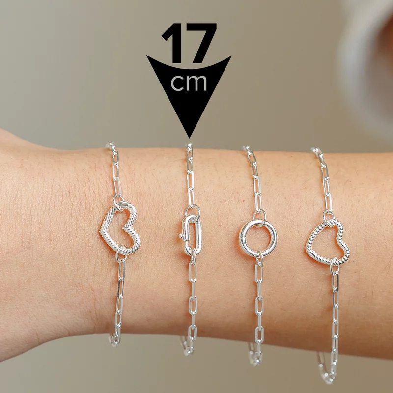 ELM Bratara Zale mici dreptunghiulare 17 cm Argint 925 Chic