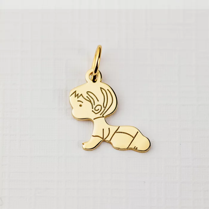 ELM Charm - Baby boy - Argint 925 placat cu Aur Galben 18K