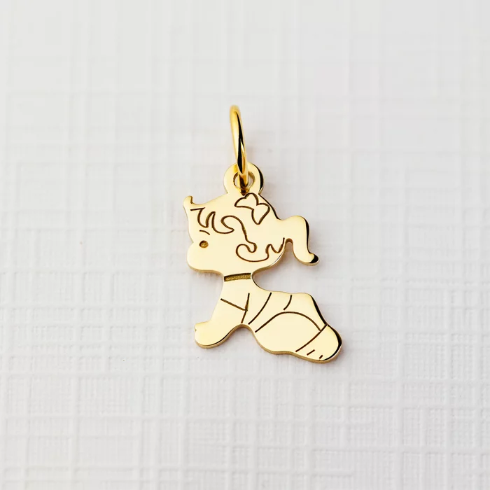 ELM Charm - Baby girl - Argint 925 placat cu Aur Galben 18K