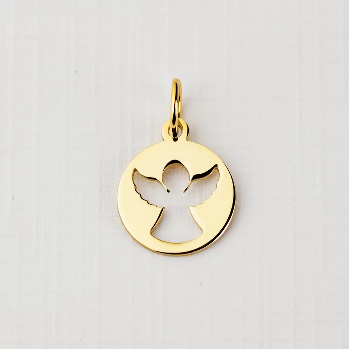 ELM Charm - Banut cu ingeras - Argint 925 placat cu Aur Galben 14K