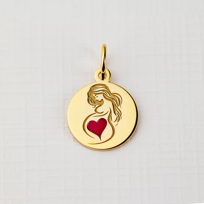 ELM Charm - Girl mama - Argint 925 placat cu Aur Galben 18K