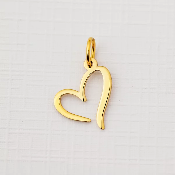 ELM Charm - Inima - Argint 925 placat cu Aur Galben 18K