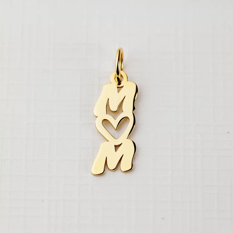 ELM Charm - Mom - Argint 925 placat cu Aur Galben 18K picture - 1